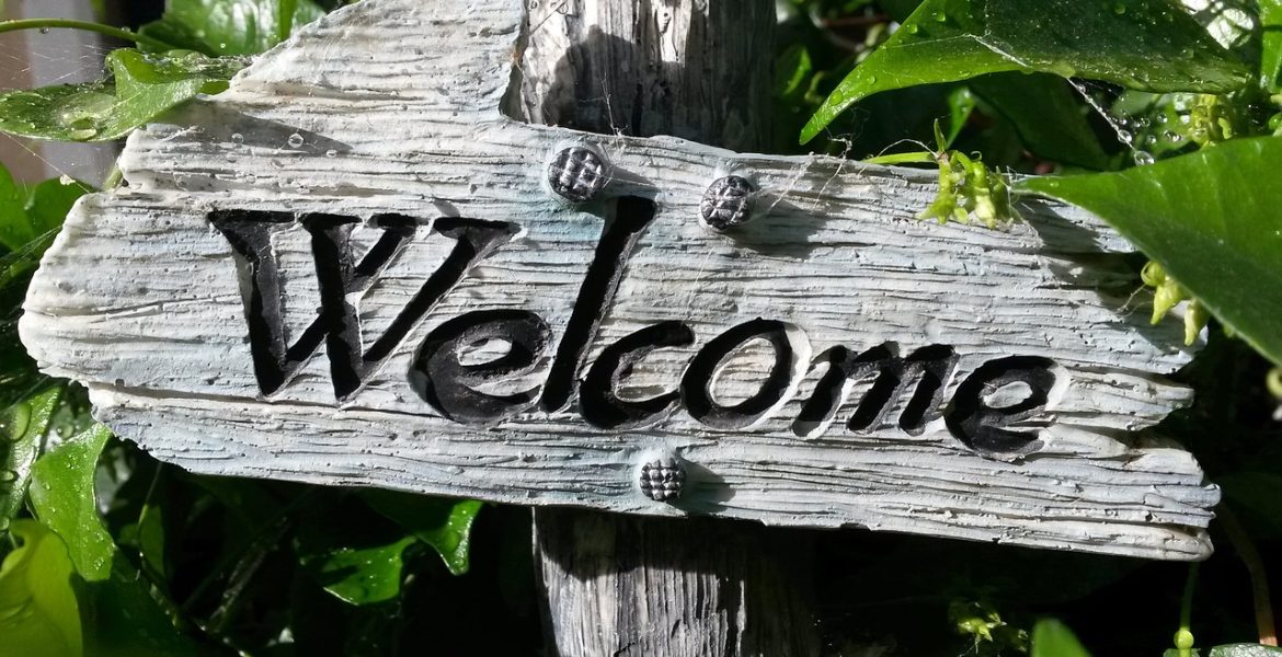 welcome sign